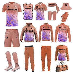 Ensemble d'uniformes de football personnalisés pour adultes, kit d'entraînement, tissu intelligent polyester/coton, séchage rapide, été. - Product Image 6