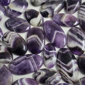 2025 piedras preciosas de amatista sueltas de alta calidad Chevron amatista cuarzo cabujón joyería comprar piedras preciosas sueltas mezcla forma Jaipur a granel - Product Image 4
