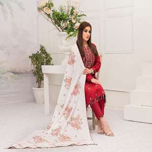 High Quality Wholesale 2023 Latest Design Pakistani Ladies Summer Shalwar Kameez Cotton Silk Indian-Pakistani <b>Style</b> Washable OEM - Product Image 2