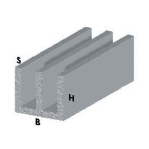 Profilo Argento H.200 Cm Canalino Uu 20x18x1 Mm - Product Image 1