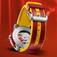 Montre homme LUCKY HARVEY série Zhiqu Lion Réveillé, mouvement automatique, lumineuse, mécanique, ZLS105