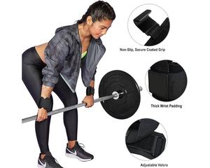 Poignées d'haltérophilie en cuir synthétique avec sangles de poignet Poignées de traction pour l'entraînement en salle de sport et les exercices en plein air - Product Image 5