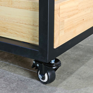 Étagère mobile à 3 niveaux de style industriel avec roulettes KB68024 - Product Image 5