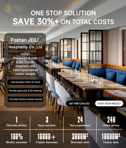 JEILI - Conjuntos de Muebles para Restaurantes Asiáticos Comerciales, Silla de Madera Curvada Rústica de Lujo, Mesa con Pedestal de Mármol, Combinación para Proyectos Hoteleros - Product Image 6