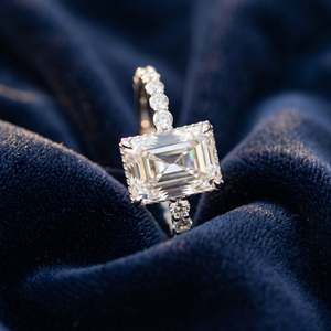 Radiant Marquise Rectangular Luxury Statement <b>Ring</b> Elongated Center Lab Created Zircon Accented Band Rhodium Plated Silver Tone - Product Image 4
