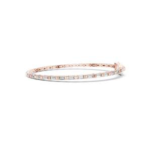 Pulsera de tenis con diamantes de laboratorio de 3.7 CT, corte baguette, en oro de 10, 14 y 18 quilates y plata 925. Opciones en oro rosa, amarillo y blanco. Lujo. - Product Image 6