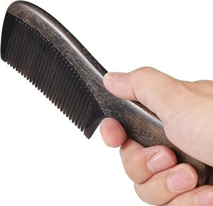 Peine de madera moderno pulido hecho a mano con dientes de cuerno herramienta ecológica para el cuidado del cabello para hombres y mujeres - Product Image 3