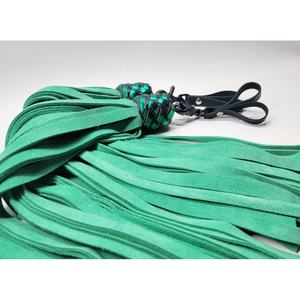 JEXMOO - Látigos de Cuero Hechos a Mano, Herramientas Artesanales, Verde y Negro, Nuevo, 2 Juegos de Accesorios de Bondage para Adultos, Internacional - Product Image 1