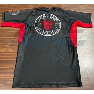 Custom Mma Rash Guards Sublimación Impresión Ultavoilet protección 240 GSM Compresión Grappling Bjj Rash Guards Hecho en Pakistán - Product Image 2