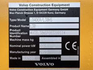 รถตักล้อยางใหม่ วอลโว่ แอล 30 เอชเอส - Product Image 6