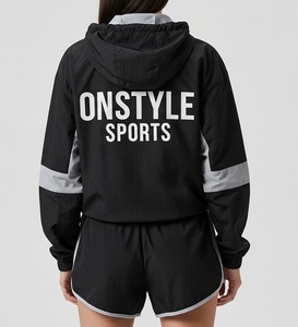 Cortavientos ligero con capucha para mujer, chaqueta impermeable de nueva moda, pantalones activos para exteriores para mujer - Product Image 6