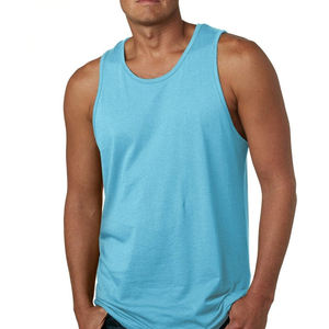 <b>Men's</b> Back Tank <b>Top</b> - Blank Solid Color, Polyester Tri-blend Customizable and Stylish Blank Solid Colors Tank <b>Top</b> - Product Image 3