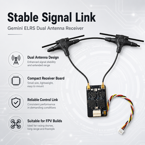 Récepteur double ELRS 2 4G 915MHz Diversity Gemini à double antenne pour drone FPV et avion RC - Product Image 2