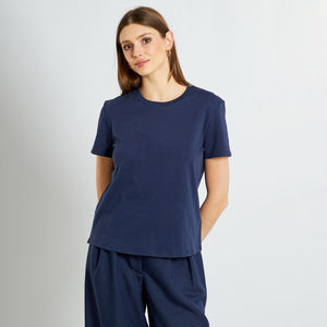 เสื้อยืดออกกำลังกายฟิตเนสทรงสลิมพรีเมี่ยมสำหรับผู้หญิงเสื้อยืดลำลองพิมพ์ลายออกแบบได้เองสำหรับฤดูร้อน - Product Image 1