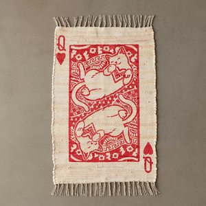 พรมเช็ดเท้าลายดอกไม้สุดหรู ทอมือจากผ้าฝ้ายพิมพ์ลาย  ผลิตด้วยวิธีที่เป็นมิตรต่อสิ่งแวดล้อม ป้องกันแบคทีเรีย พร้อมแผ่นรองด้านหลังทำจากยางพารา - Product Image 4