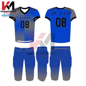 Uniforme de football américain personnalisé de fabrication d'usine pour conception unisexe votre propre ensemble de maillot et de pantalon de football d'équipe personnalisé - Product Image 2