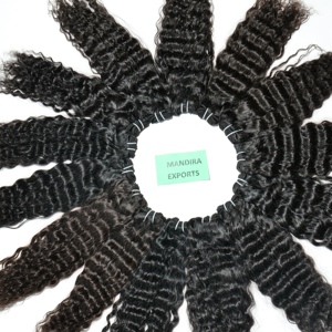 Extensions de cheveux indiens vierges non traités Remy, faisceaux de couleur noire, vague de corps bouclée et cuticule droite alignée, vendeur de confiance - Product Image 5
