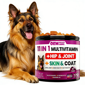 Complément alimentaire naturel 11-en-1 en comprimés à croquer pour chiens, chats et oiseaux - Soutien immunitaire, cutané, articulaire et digestif pour tous les âges - Product Image 1