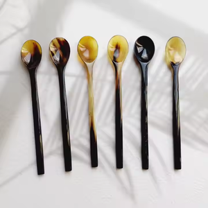 Cucharas decorativas de cuerno 100% hechas a mano, pulido de espejo para el hogar, Hotel, restaurante, fiesta, servicio económico con artesanías de media luna - Product Image 1