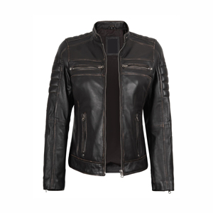 Veste en cuir pour femme, dernière collection, coupe automatisée à motifs solides, meilleur fournisseur, quantité en gros, veste en cuir pour femme en vente - Product Image 2