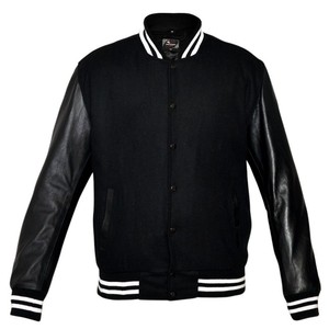 2024 Custom Brand Men's <b>Winter</b> Varsity <b>Jacket</b> <b>Leather</b> Sleeves Casual Outdoor Windproof Breathable Fleece Filled Plus Size - Product Image 4