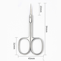 Poignées confortables outils de manucure et de pédicure ciseaux surface de coupe précise incurvée ciseaux à pointe pointue