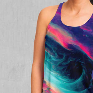 Femmes Style décontracté extérieur séchage rapide imprimé maillots impression par sublimation de haute qualité en gros haut réservoirs Protection solaire - Product Image 5