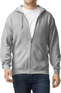 Zip Up Hoodie in Solid <b>Neutral</b> Tones Trendy Loose Fit Zip Up Hoodie for Men and Women - Product Image 4