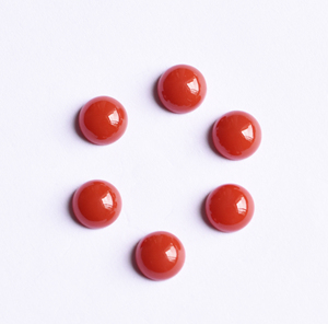 Cabochons ronds en onyx rouge naturel taille 11 MM Agate rouge Cabochon lisse calibré en vrac pour la fabrication de bijoux - Product Image 4