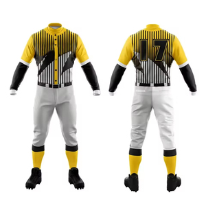 Ensemble d'uniformes de baseball et softball à sublimation personnalisée de la meilleure qualité maillot et pantalon pour hommes prix de gros respirant et raisonnable - Product Image 4