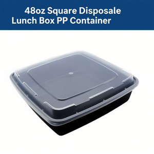 Contenitore Quadrato Monouso per Pranzo da 48oz in PP - Product Image 2