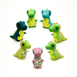 Custom Cute Plush Dinosaur <b>Toys</b> <b>Soft</b> <b>Stuffed</b> Animals for Kids Birthday Gift 11CM-30CM Unisex Green Yellow Pink Floral Design - Product Image 3