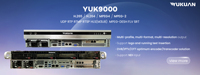 Codificador Transcodificador Multicanal YUK9000 H.265/H.264, Servidores IP UDP HTTP SRT RTMP, Convertidor SDI, Codificador de Video para DVB para TV