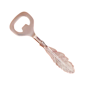 Tire-bouchon en métal plume argentée design vintage, tire-bouchon de style moderne pour vin et bière, bar, hôtel, mariage et fêtes - Product Image 1