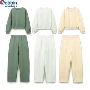 Sudadera y Pantalones de Cuello Redondo Reversibles Ecológicos de Algodón 100% de Corte Regular para Mujer, Talla Grande, 480 g/m², con Capucha para Invierno - Product Image 3