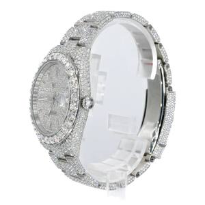 Reloj Mecánico de Lujo con Moissanita VVS Dorada, Resistente al Agua, para Hombre, con Diamantes Incrustados - Product Image 4