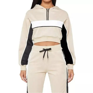 Chándal informal de Invierno para mujer, conjunto de chándal de lana de algodón, ropa de gimnasio ajustada, ropa de fitness para correr, chándal de mujer OEM - Product Image 6