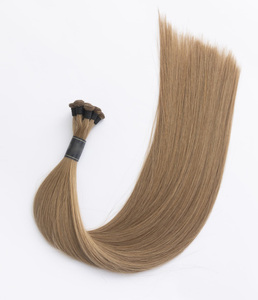 Nouveauté : Extensions de cheveux humains européennes à double trame, volume, teintes vertes, mèches blondes Tenology - Product Image 4