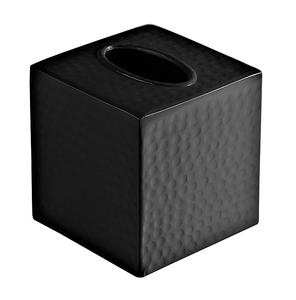 Porte-papier de soie en acier inoxydable fini argent au design élégant pour décor de table de salon boîtes à mouchoirs rectangulaires - Product Image 2