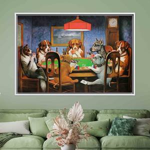 ศิลปะบนผืนผ้าใบสมัยใหม่ - ภาพพิมพ์สุนัข Cassius Coolidge A Bold Bluff Dogs,1P:กรอบสีขาว - Product Image 1