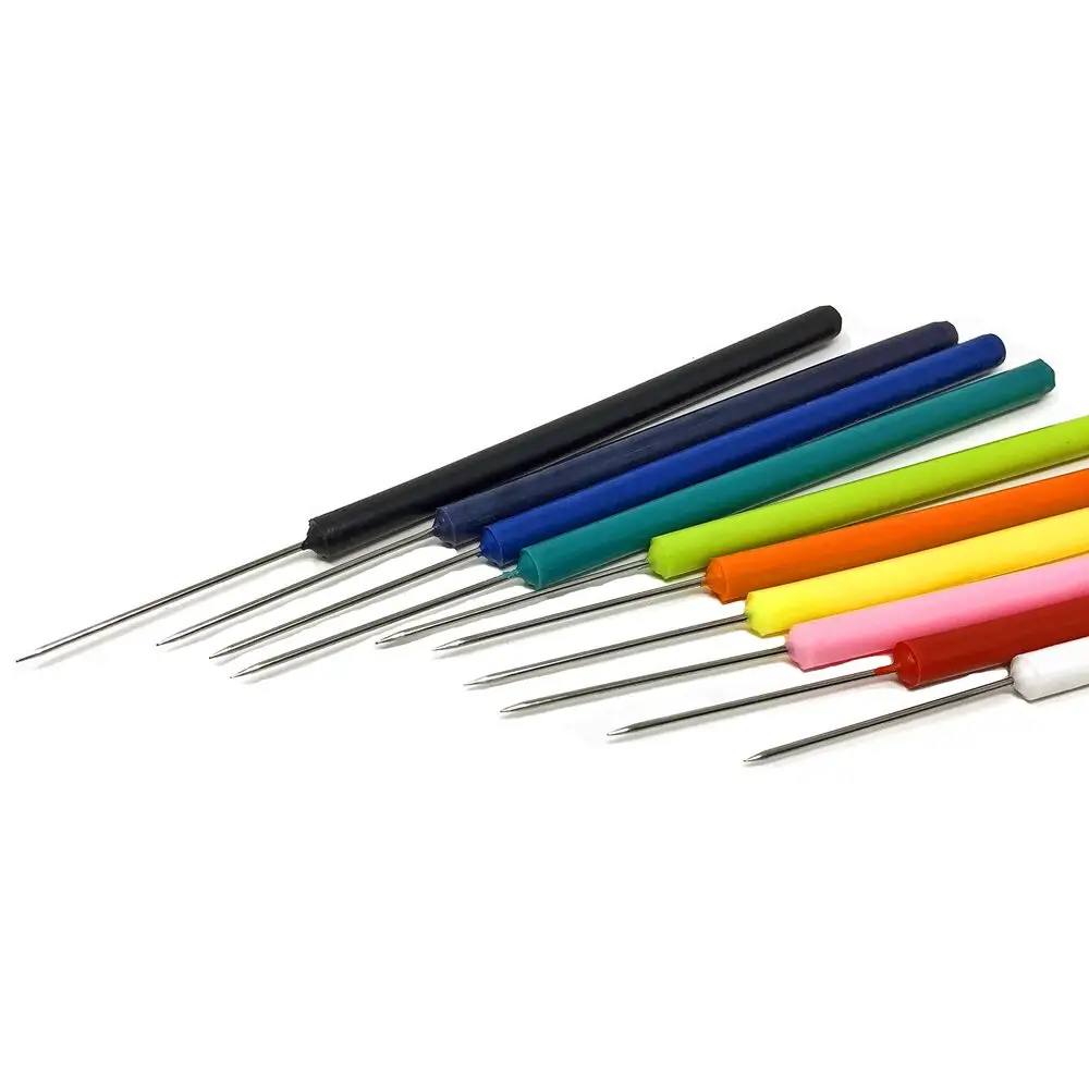 Dissection Teasing Needle Straight Point Teasing Needles, Curved Point Teasing Needles with Plastic Handle