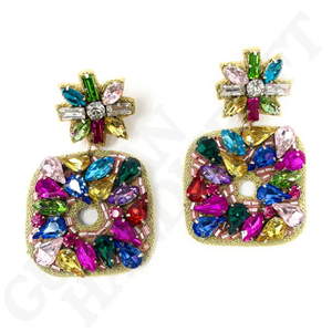 Pendientes Colgantes Doris con Cuentas y Flores Plateadas, Joyería Artesanal Inspirada en el Océano, Intrincado Trabajo de Cuentas, para Fiesta de Mujer - Product Image 5