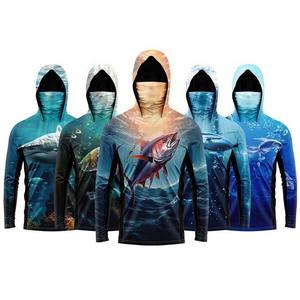 Conjunto de pesca para hombre UPF 50 de alta calidad, nuevas camisetas transpirables de secado rápido con capucha, protector solar de manga larga para adultos, cómodo para - Product Image 5