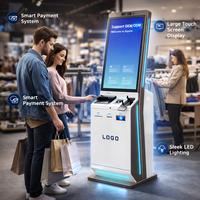 Kiosco de Autoservicio con Pantalla Personalizada Android/Windows, Kiosco de Pago con SDK, Pantalla LCD, Aceptador de Billetes y Dispensador de Monedas para Comercio Minorista