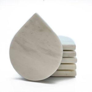 wholesale price White and Wooden Resin Coaster Set for Stylish Home Table Decor Premium Drinkware Accessories - Product Image 5