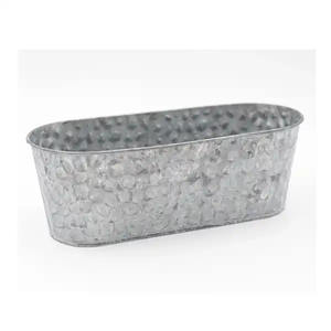 Jardinière de fleurs en métal galvanisé de style vintage avec poignée pour la maison salon jardin pépinière décor jardinières - Product Image 5