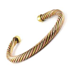 Men's and Women's Classic <b>Copper</b> Cuff <b>Bracelet</b> with Diamond and Pearl Stainless Steel Alloy Material for Wedding Party Gift - Product Image 6