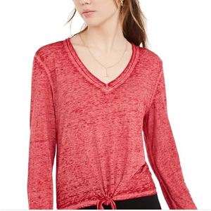 Top Lungo Rosso con Cintura in Raso di Seta Chiffon per Ragazze American Rag Junior, Casual da Ufficio, Taglia XL, Collezione Primavera - Product Image 2