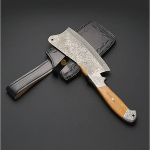 Cuchillo de Cocina de Acero de Damasco Hecho a Mano, Cuchillo de Deshuesar con Mango de Madera, Ambidiestro, Apto para Lavavajillas, Funda de Cuero Tradicional - Product Image 3