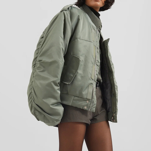 Veste bomber pour femme OEM, tendance et confortable, collection hiver, tendance, vestes OEM à prix avantageux, 2026 - Product Image 2